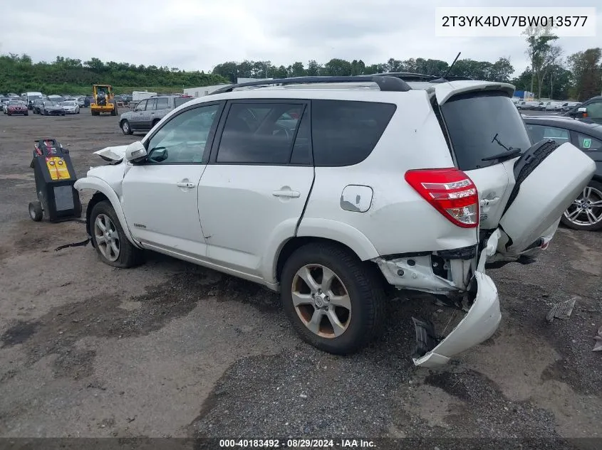 2011 Toyota Rav4 Limited V6 VIN: 2T3YK4DV7BW013577 Lot: 40183492