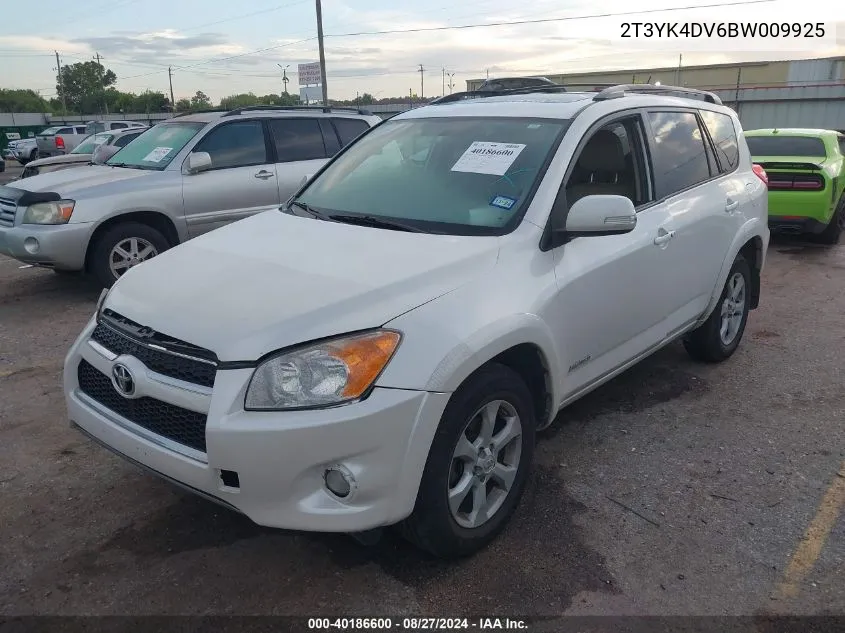 2011 Toyota Rav4 Limited V6 VIN: 2T3YK4DV6BW009925 Lot: 40186600