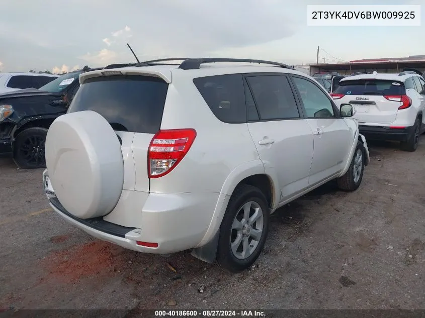 2011 Toyota Rav4 Limited V6 VIN: 2T3YK4DV6BW009925 Lot: 40186600