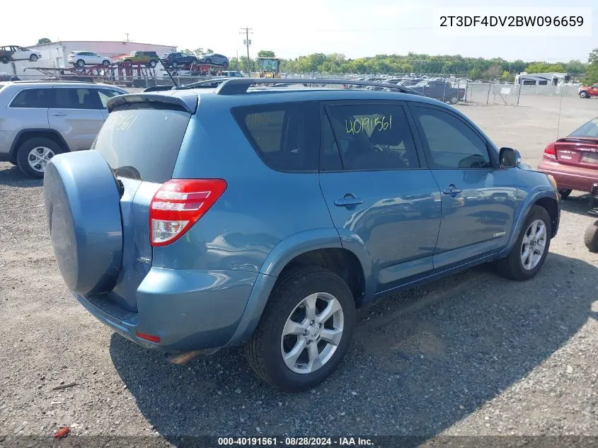 2011 Toyota Rav4 Limited VIN: 2T3DF4DV2BW096659 Lot: 40191561