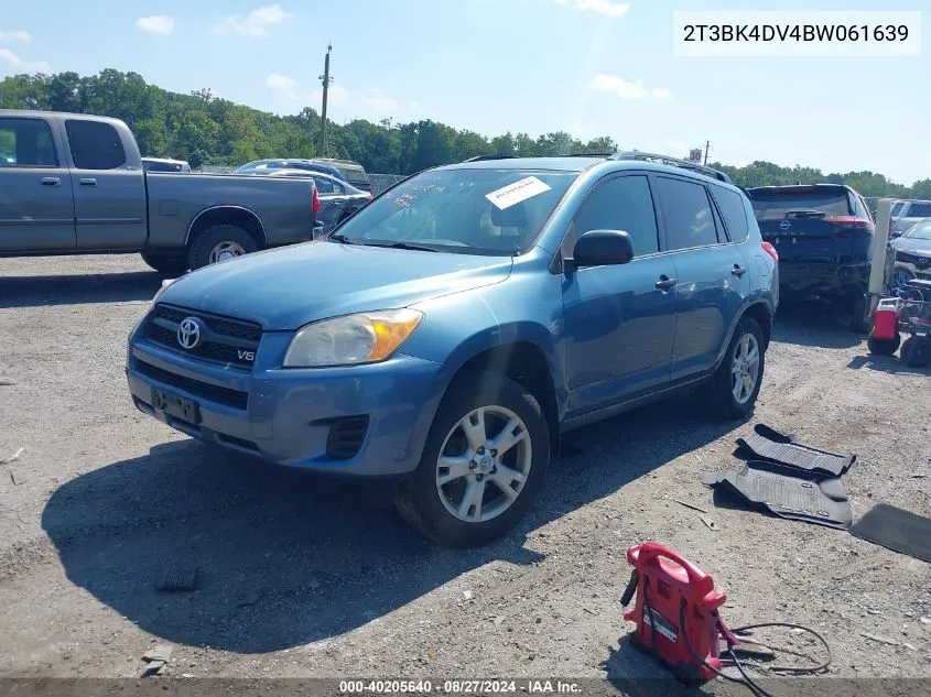 2011 Toyota Rav4 Base V6 VIN: 2T3BK4DV4BW061639 Lot: 40205640