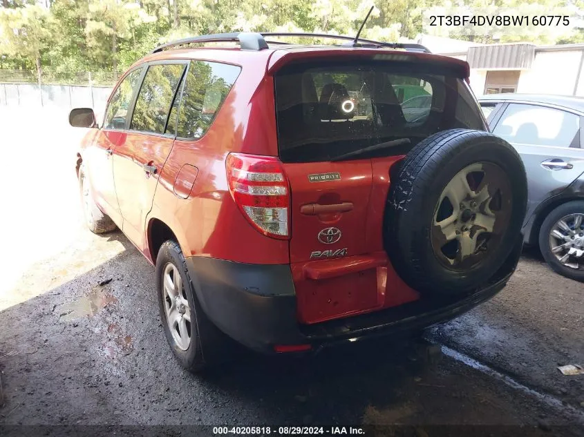 2011 Toyota Rav4 VIN: 2T3BF4DV8BW160775 Lot: 40205818