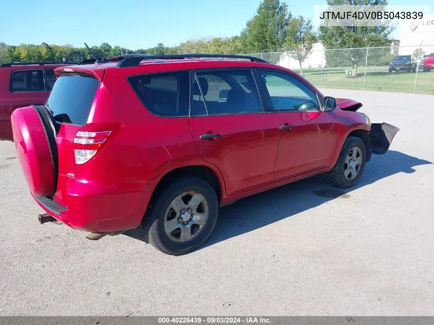 2011 Toyota Rav4 VIN: JTMJF4DV0B5043839 Lot: 40226439