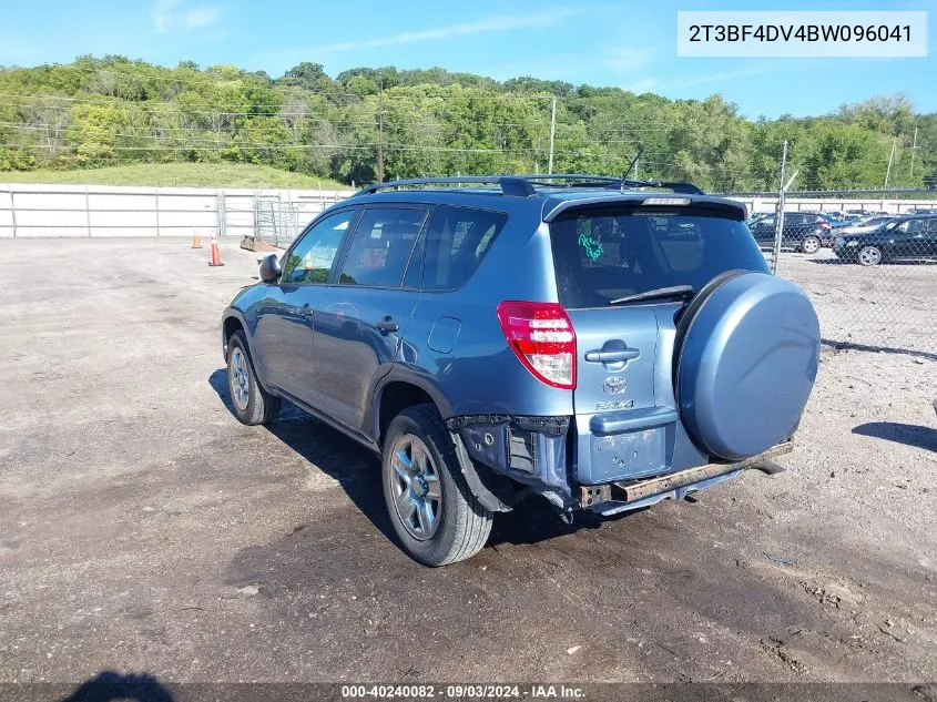 2011 Toyota Rav4 VIN: 2T3BF4DV4BW096041 Lot: 40240082