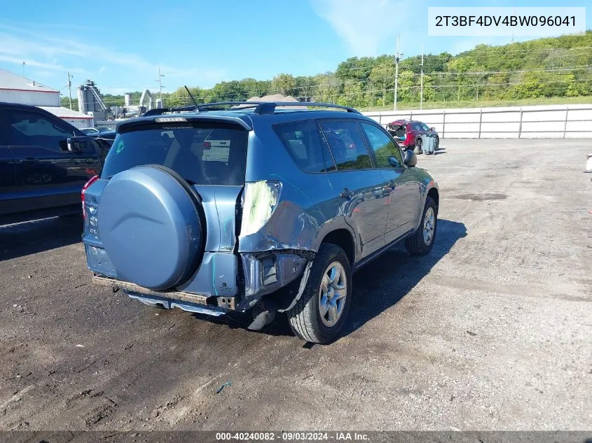 2011 Toyota Rav4 VIN: 2T3BF4DV4BW096041 Lot: 40240082