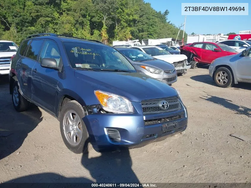 2011 Toyota Rav4 VIN: 2T3BF4DV8BW149694 Lot: 40240611