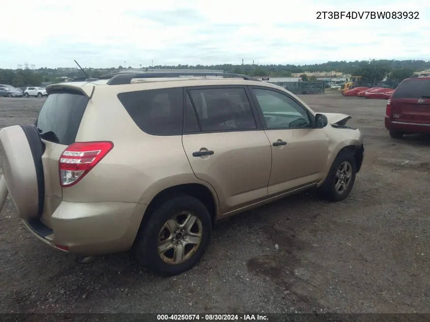 2011 Toyota Rav4 VIN: 2T3BF4DV7BW083932 Lot: 40250574