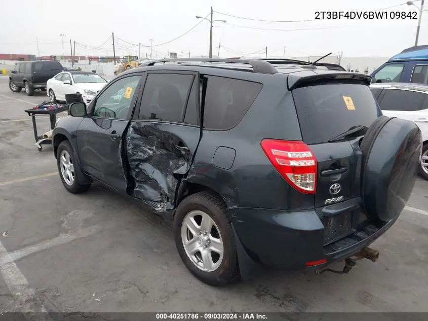 2011 Toyota Rav4 VIN: 2T3BF4DV6BW109842 Lot: 40251786