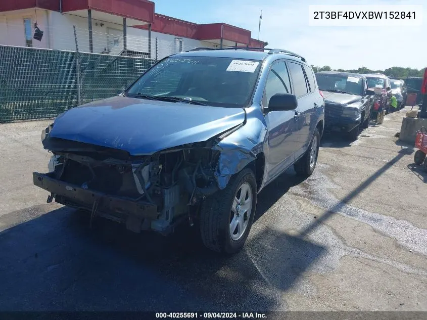 2011 Toyota Rav4 VIN: 2T3BF4DVXBW152841 Lot: 40255691