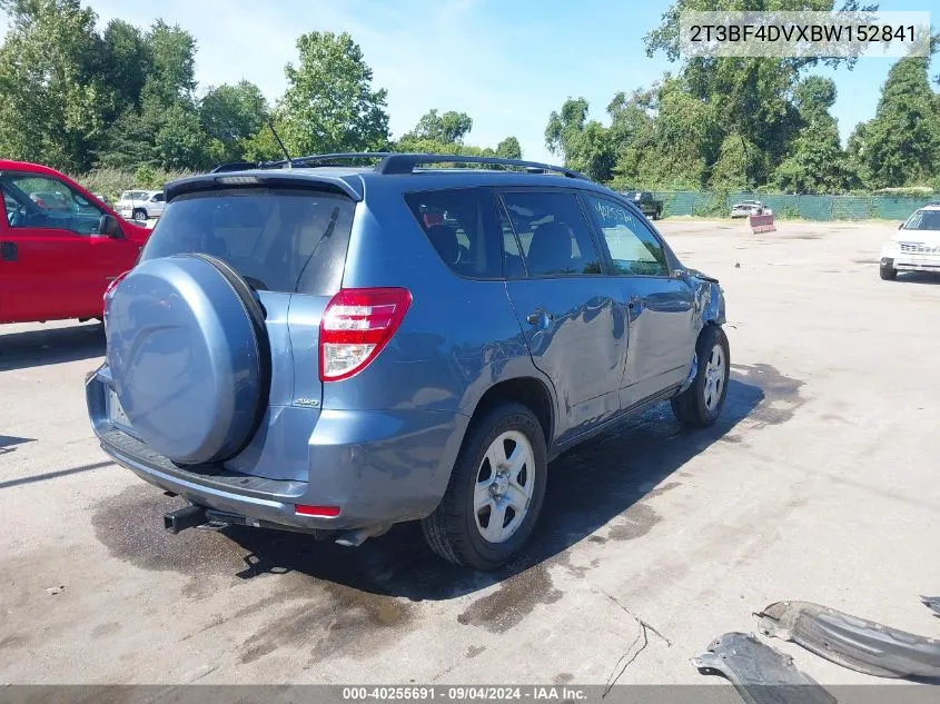 2011 Toyota Rav4 VIN: 2T3BF4DVXBW152841 Lot: 40255691