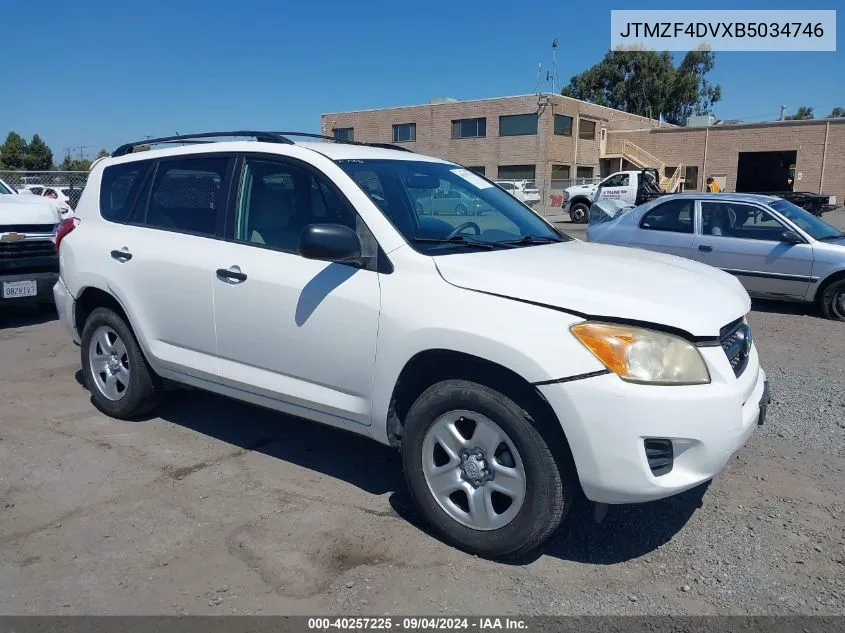 2011 Toyota Rav4 Base (A4) VIN: JTMZF4DVXB5034746 Lot: 40257225