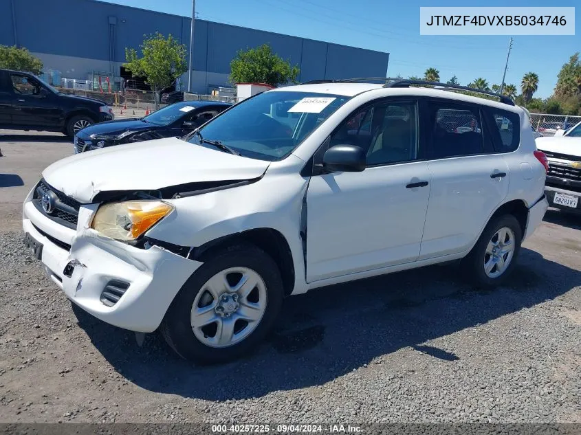 2011 Toyota Rav4 Base (A4) VIN: JTMZF4DVXB5034746 Lot: 40257225