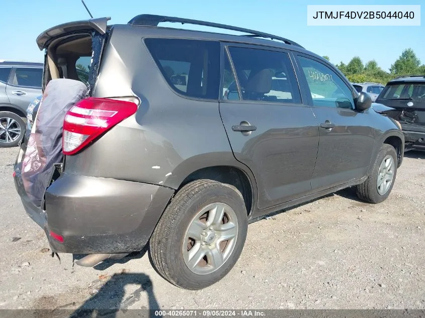 2011 Toyota Rav4 VIN: JTMJF4DV2B5044040 Lot: 40265071