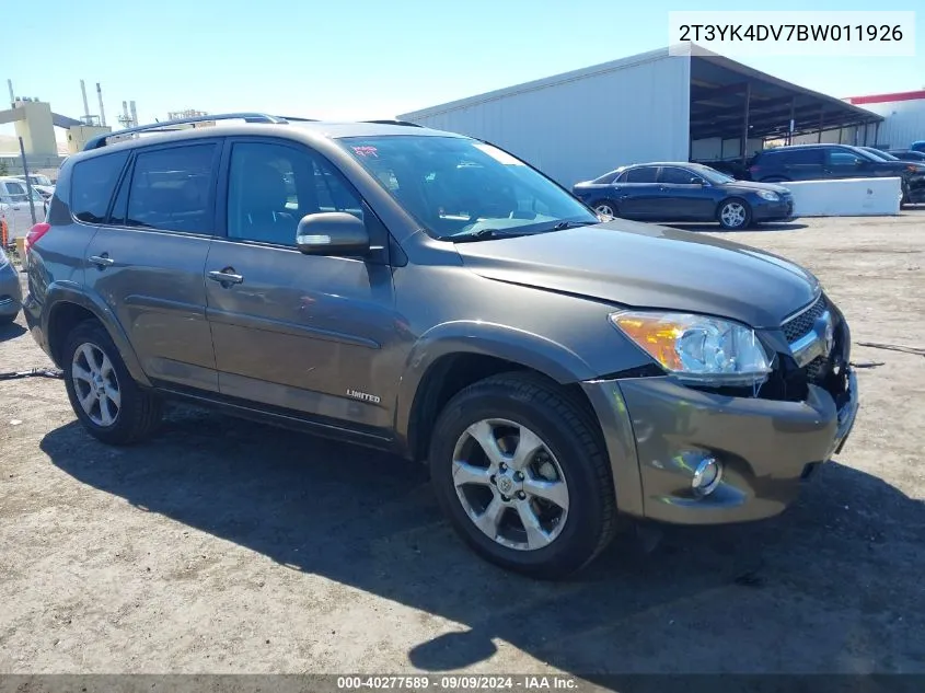 2T3YK4DV7BW011926 2011 Toyota Rav4 Limited V6