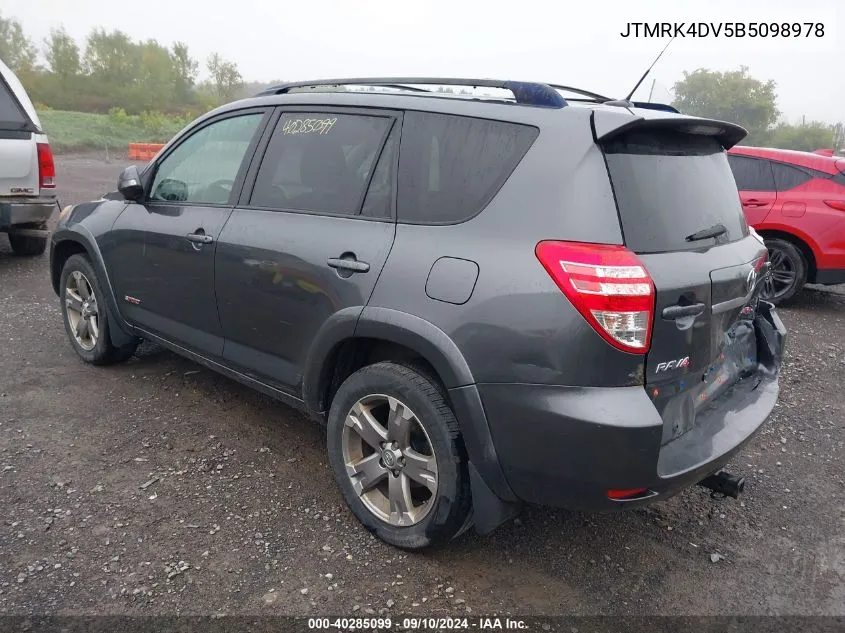 JTMRK4DV5B5098978 2011 Toyota Rav4 Sport