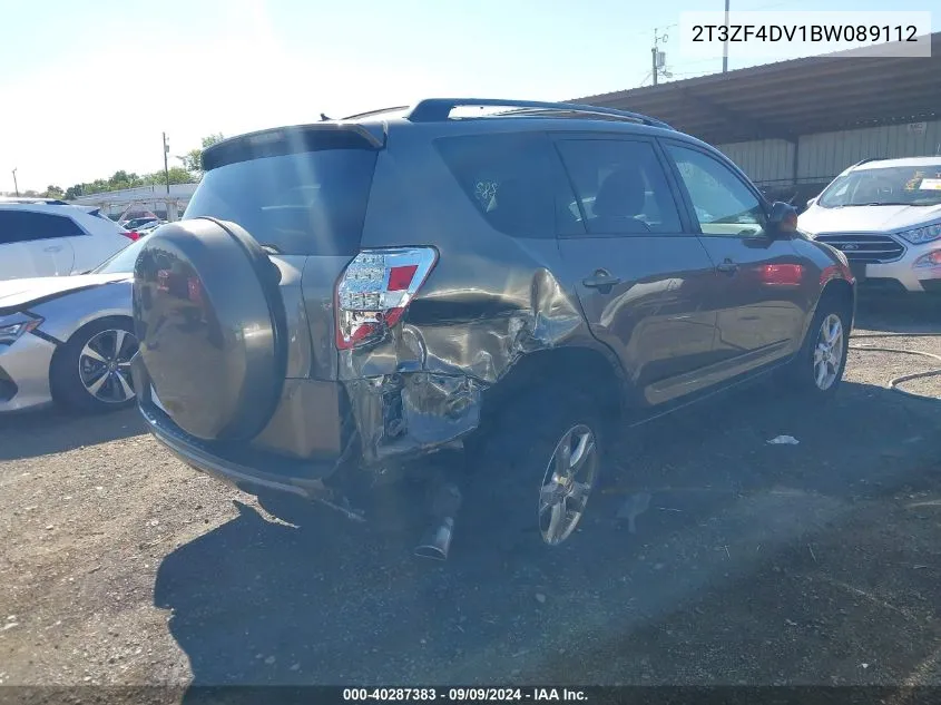 2011 Toyota Rav4 VIN: 2T3ZF4DV1BW089112 Lot: 40287383