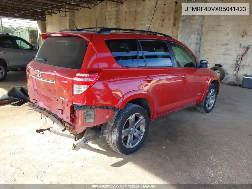 2011 Toyota Rav4 Sport VIN: JTMRF4DVXB5041423 Lot: 40289923