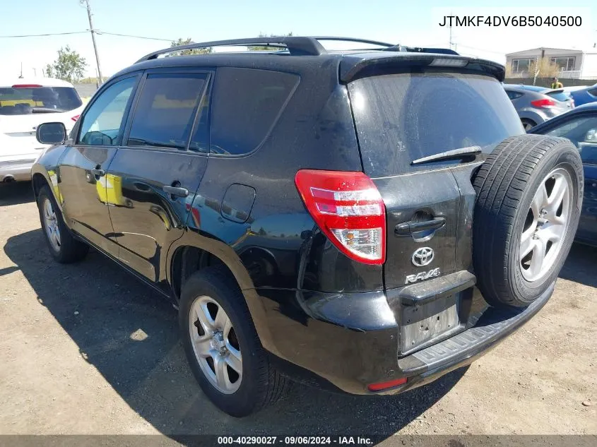 2011 Toyota Rav4 Base (A4) VIN: JTMKF4DV6B5040500 Lot: 40290027