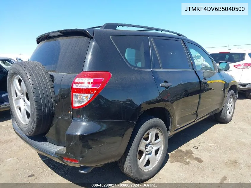 2011 Toyota Rav4 Base (A4) VIN: JTMKF4DV6B5040500 Lot: 40290027