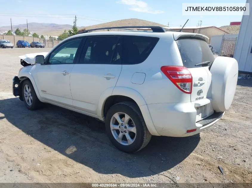 JTMEK4DV8B5105890 2011 Toyota Rav4 Limited V6