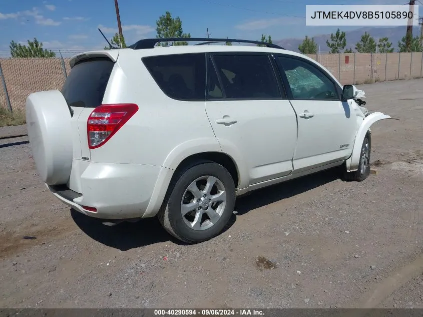 2011 Toyota Rav4 Limited V6 VIN: JTMEK4DV8B5105890 Lot: 40290594