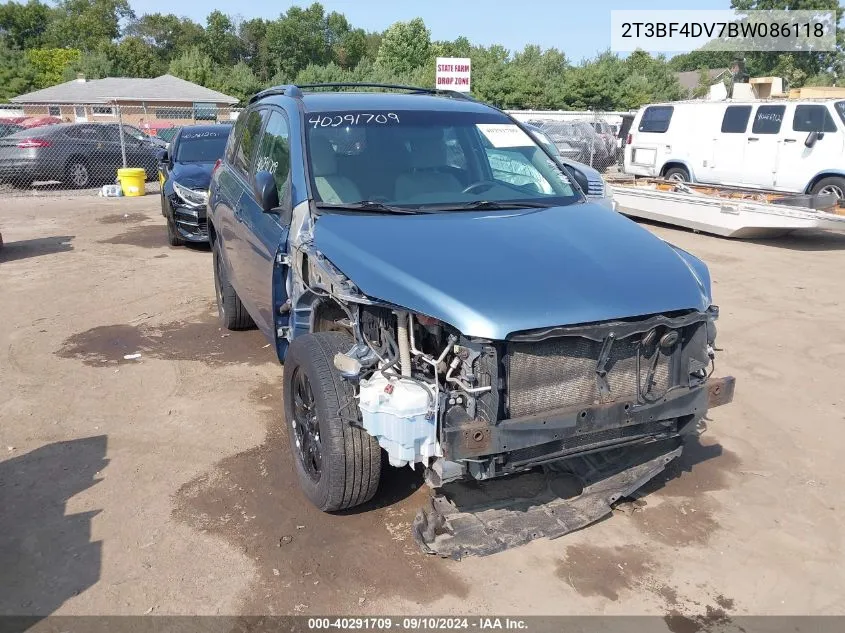 2011 Toyota Rav4 VIN: 2T3BF4DV7BW086118 Lot: 40291709