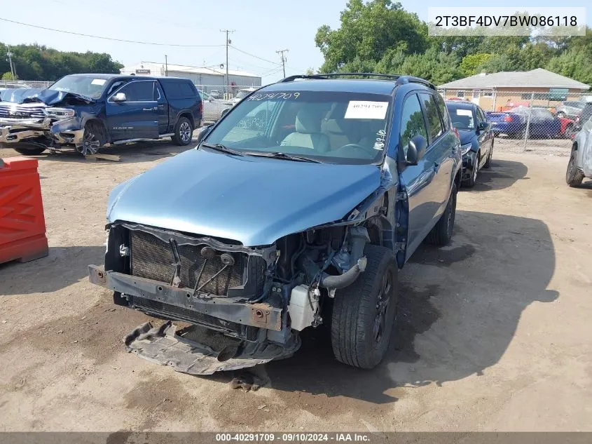 2011 Toyota Rav4 VIN: 2T3BF4DV7BW086118 Lot: 40291709