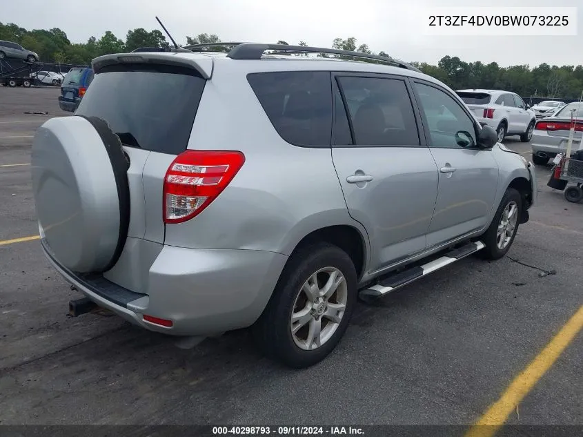 2011 Toyota Rav4 Base (A4) VIN: 2T3ZF4DV0BW073225 Lot: 40298793