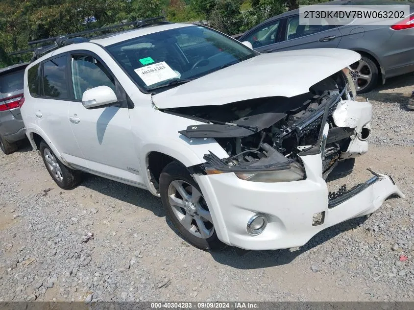 2011 Toyota Rav4 Limited V6 VIN: 2T3DK4DV7BW063202 Lot: 40304283