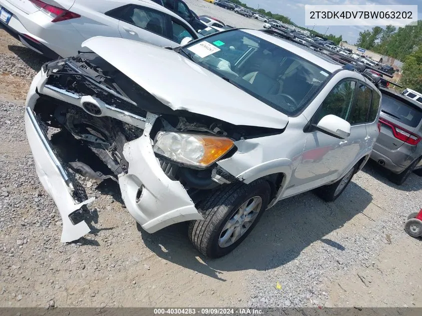 2T3DK4DV7BW063202 2011 Toyota Rav4 Limited V6