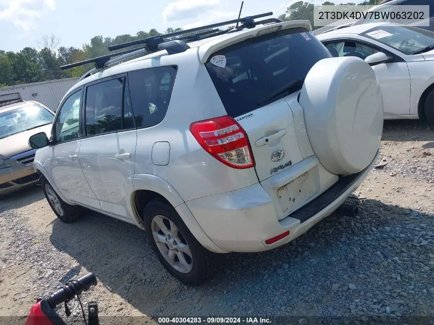 2T3DK4DV7BW063202 2011 Toyota Rav4 Limited V6