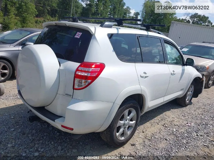 2011 Toyota Rav4 Limited V6 VIN: 2T3DK4DV7BW063202 Lot: 40304283