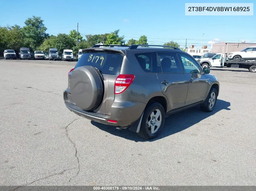 2011 Toyota Rav4 VIN: 2T3BF4DV8BW168925 Lot: 40308179