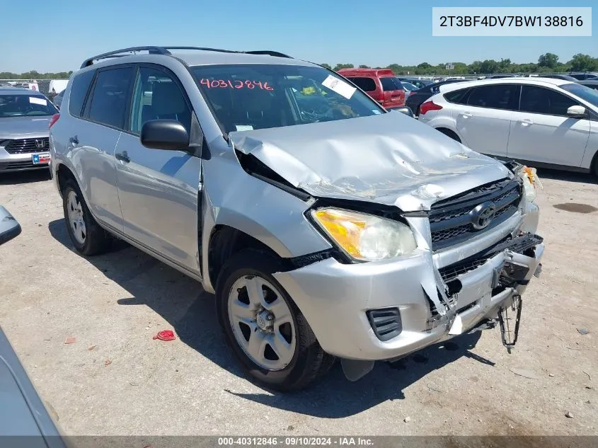 2011 Toyota Rav4 VIN: 2T3BF4DV7BW138816 Lot: 40312846