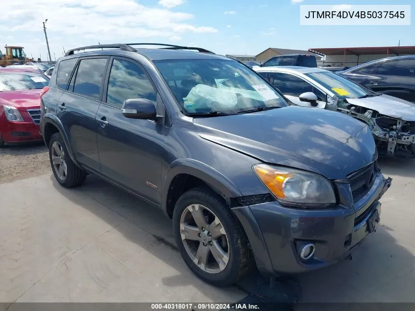 2011 Toyota Rav4 Sport VIN: JTMRF4DV4B5037545 Lot: 40318017