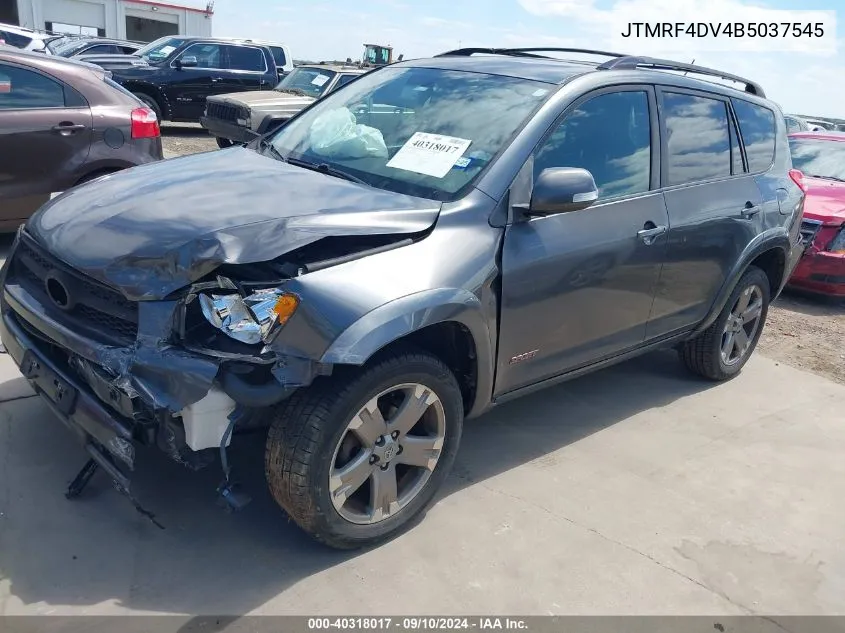 2011 Toyota Rav4 Sport VIN: JTMRF4DV4B5037545 Lot: 40318017