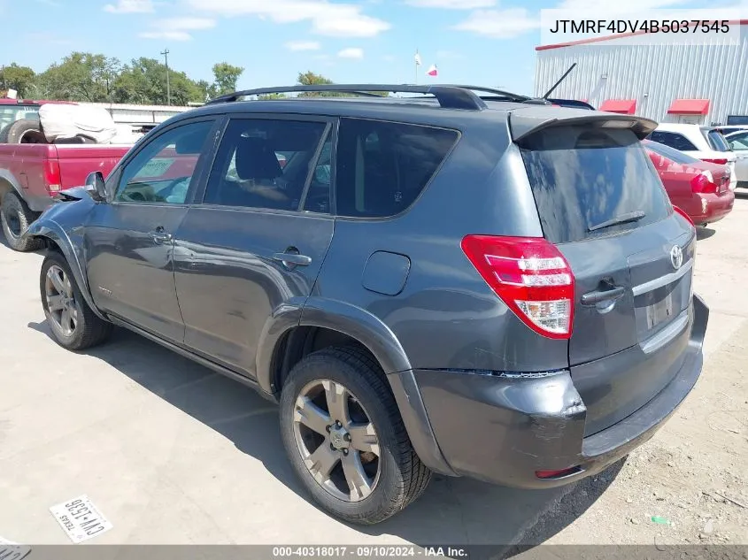 2011 Toyota Rav4 Sport VIN: JTMRF4DV4B5037545 Lot: 40318017