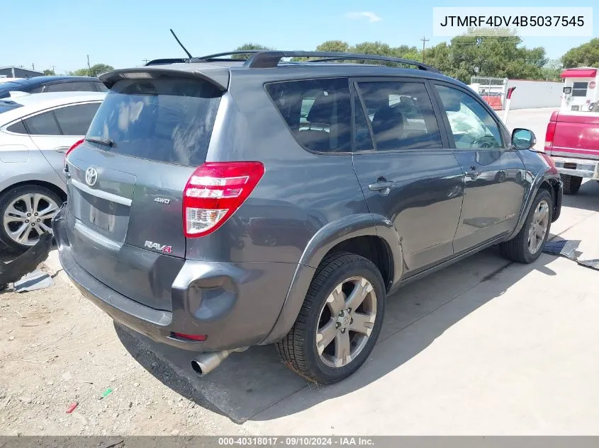 2011 Toyota Rav4 Sport VIN: JTMRF4DV4B5037545 Lot: 40318017