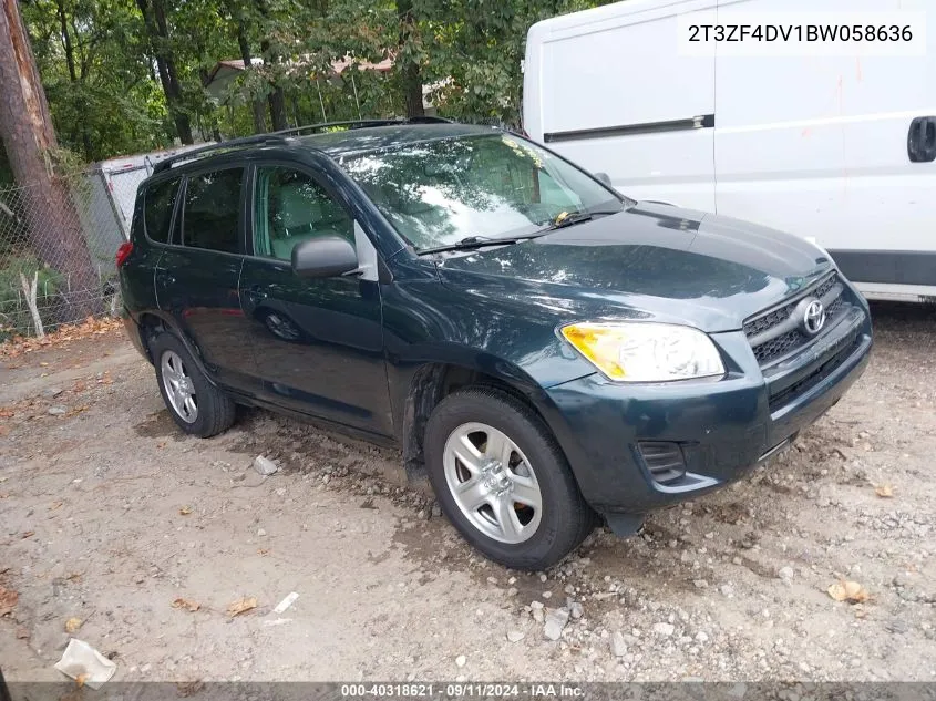 2011 Toyota Rav4 VIN: 2T3ZF4DV1BW058636 Lot: 40318621