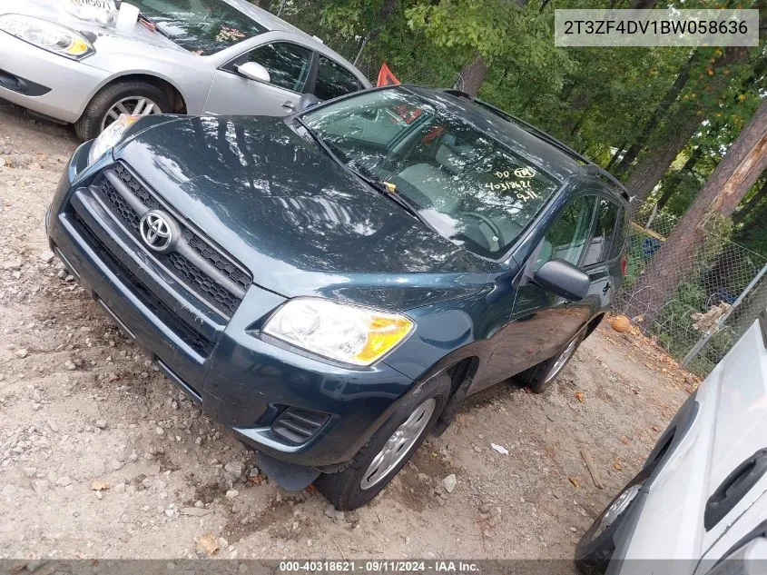 2011 Toyota Rav4 VIN: 2T3ZF4DV1BW058636 Lot: 40318621