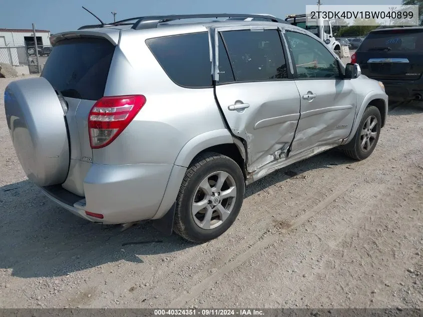 2011 Toyota Rav4 Limited V6 VIN: 2T3DK4DV1BW040899 Lot: 40324351