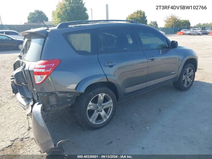 2011 Toyota Rav4 Sport VIN: 2T3RF4DV5BW102766 Lot: 40338501