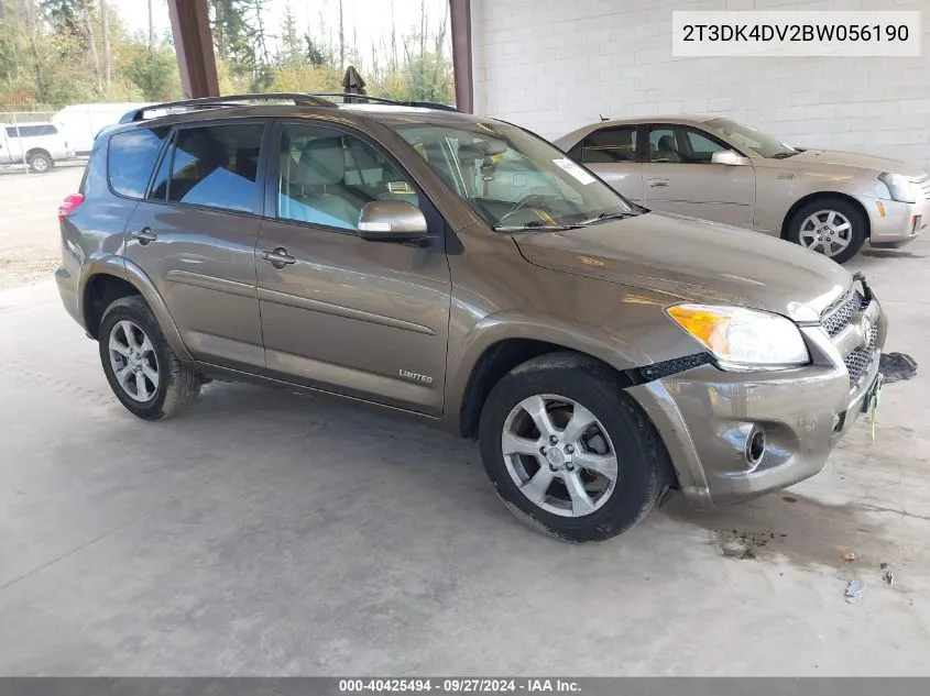 2011 Toyota Rav4 Limited V6 VIN: 2T3DK4DV2BW056190 Lot: 40425494