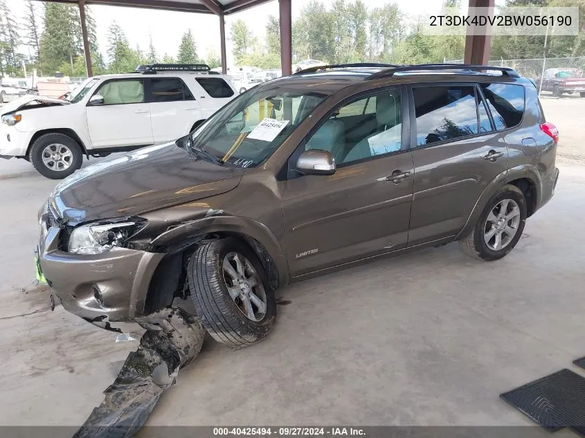 2011 Toyota Rav4 Limited V6 VIN: 2T3DK4DV2BW056190 Lot: 40425494