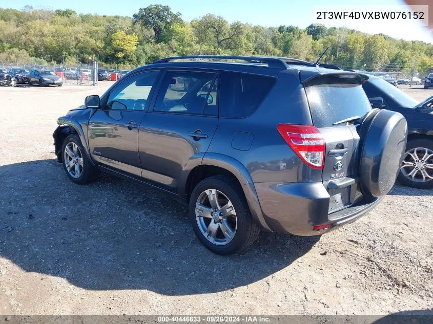 2011 Toyota Rav4 Sport VIN: 2T3WF4DVXBW076152 Lot: 40446633