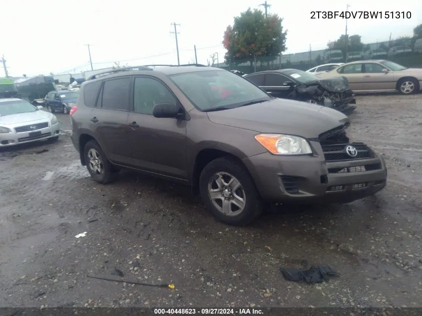 2011 Toyota Rav4 VIN: 2T3BF4DV7BW151310 Lot: 40448623