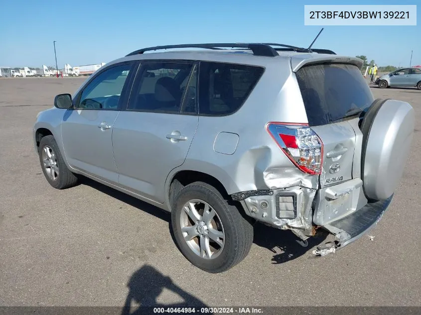 2011 Toyota Rav4 VIN: 2T3BF4DV3BW139221 Lot: 40464984