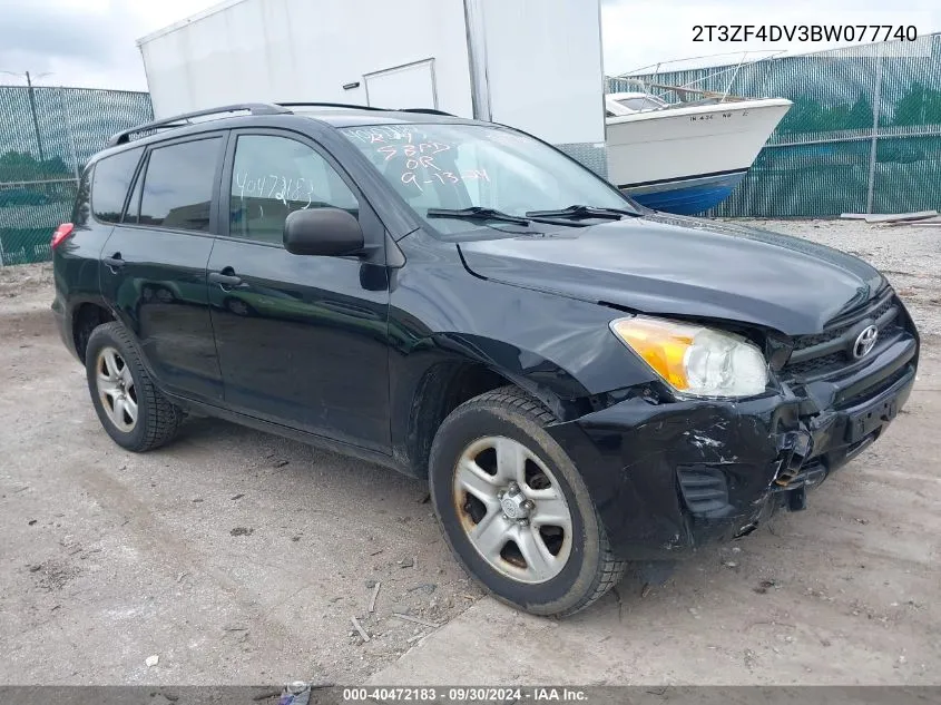 2011 Toyota Rav4 VIN: 2T3ZF4DV3BW077740 Lot: 40472183