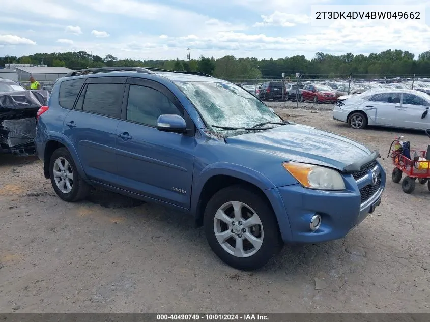 2011 Toyota Rav4 Limited V6 VIN: 2T3DK4DV4BW049662 Lot: 40490749