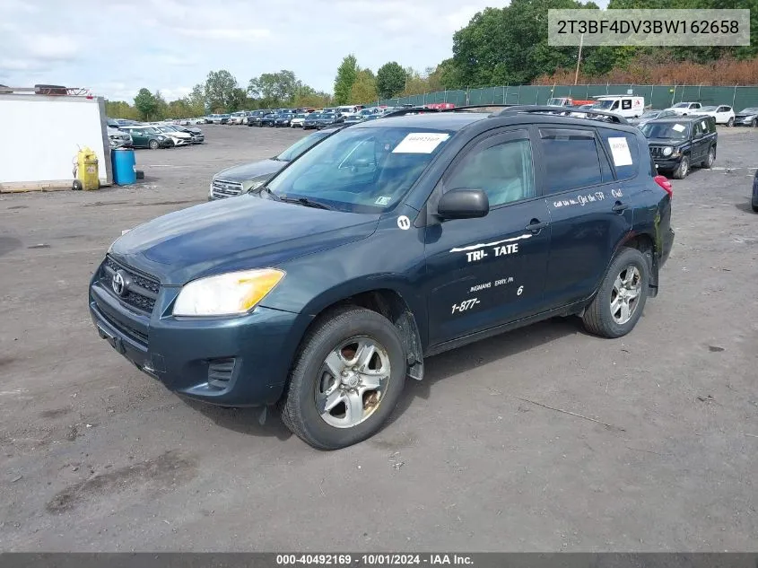 2011 Toyota Rav4 VIN: 2T3BF4DV3BW162658 Lot: 40492169